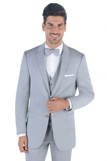 All Styles Light Grey Bedford Suit by Kenneth Cole