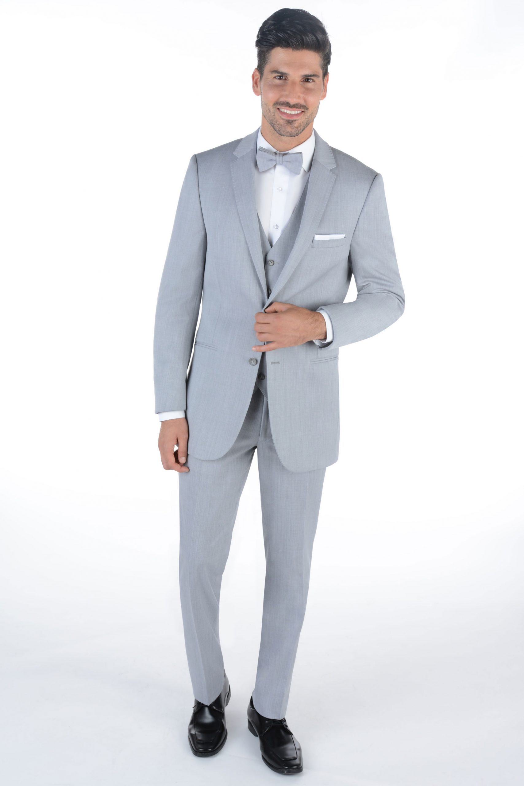 Light Grey Bedford Suit by Kenneth Cole | Savvi Formalwear