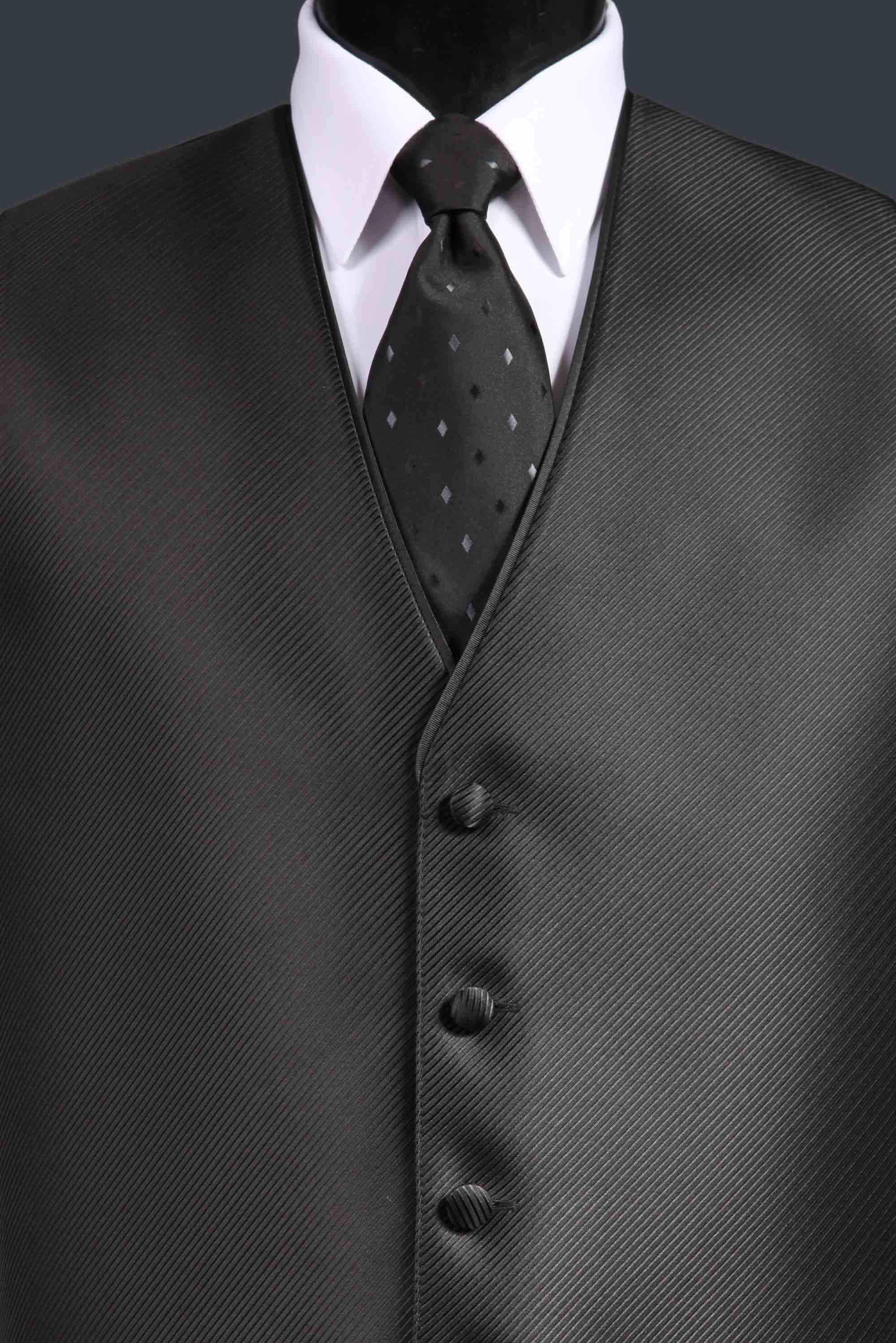 Black Synergy Vest | Savvi Formalwear